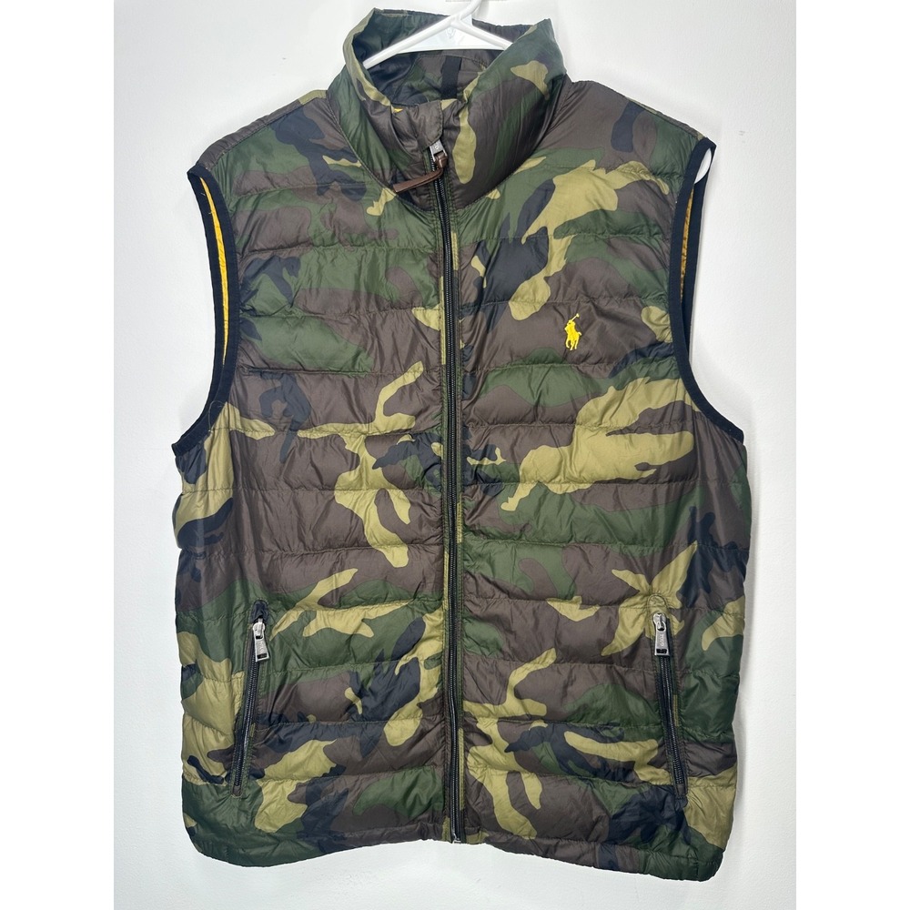 Polo‎ Ralph Lauren Camo Duck Down Fillied Puffer Vest Jacket - Medium